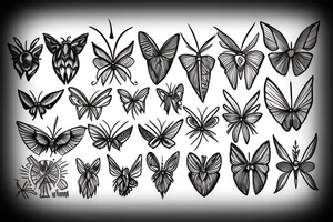 moth and hand tattoo idea