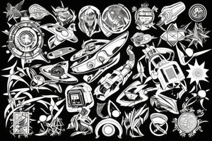 The life cycle and the sci-fi world tattoo idea