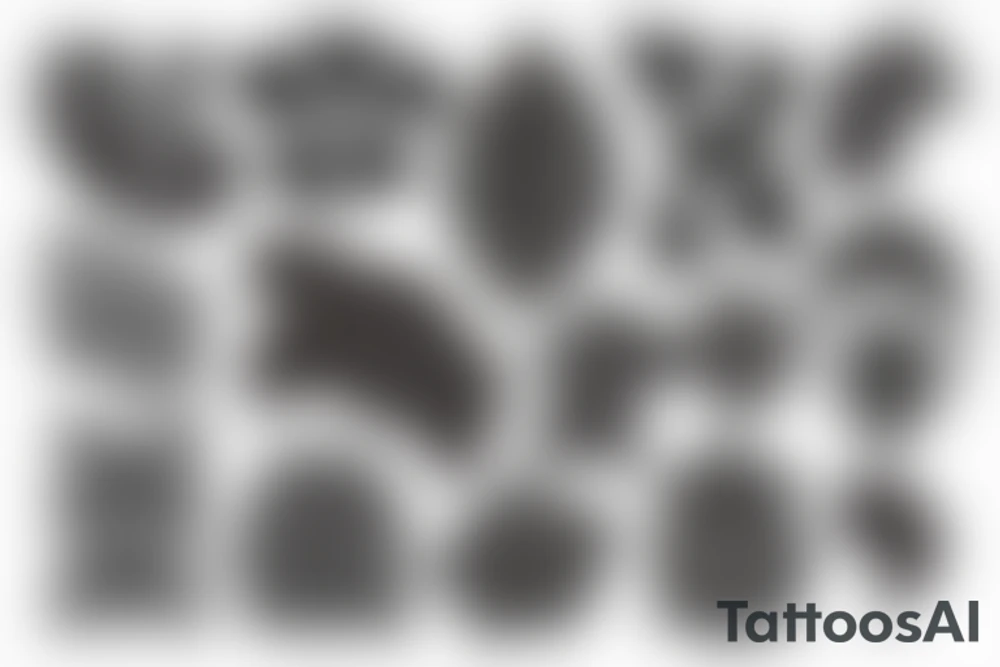 Fractal art, 8K, African design tattoo idea