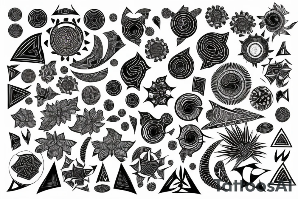 Fractal art, 8K, African design tattoo idea