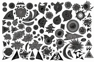 Fractal art, 8K, African design tattoo idea