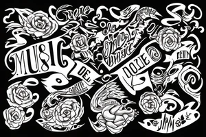 Music, include Zoe jane tattoo idea