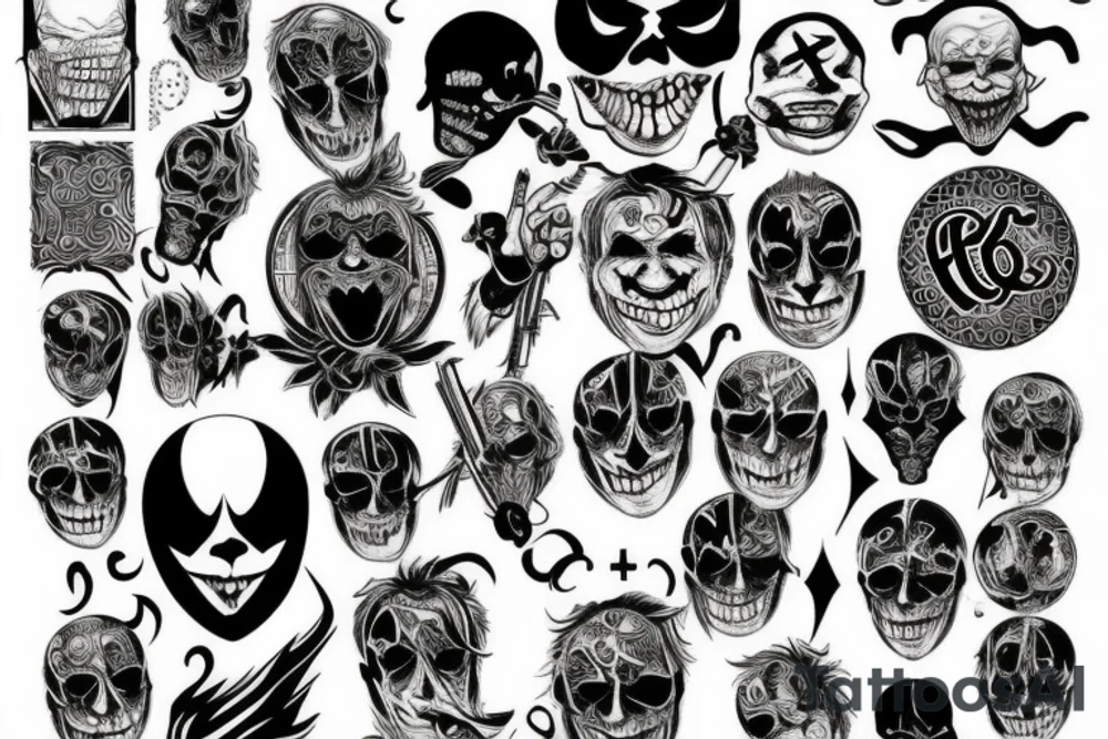 Joker, time ,death tattoo idea