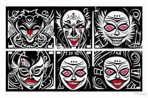 Joker, time ,death tattoo idea
