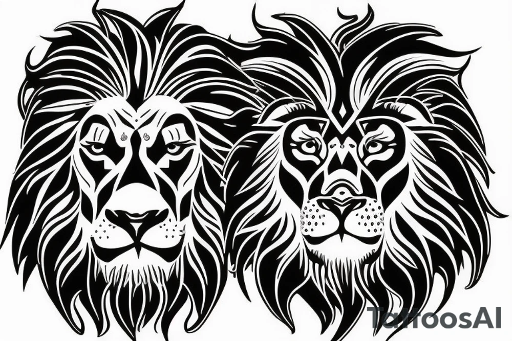 Aces lion tattoo idea