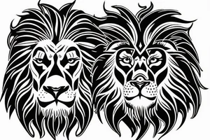 Aces lion tattoo idea