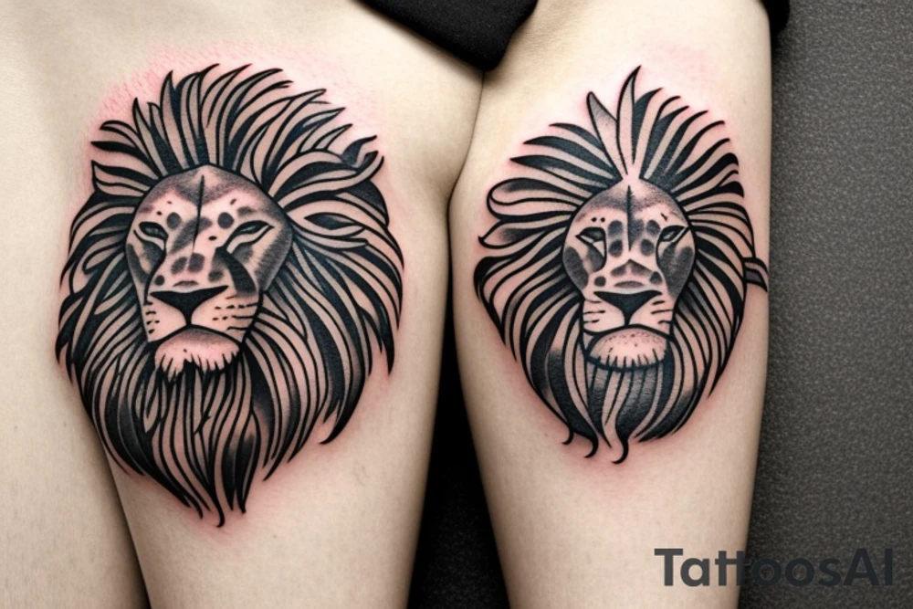 Aces lion tattoo idea