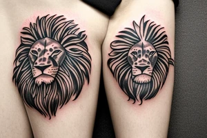 Aces lion tattoo idea