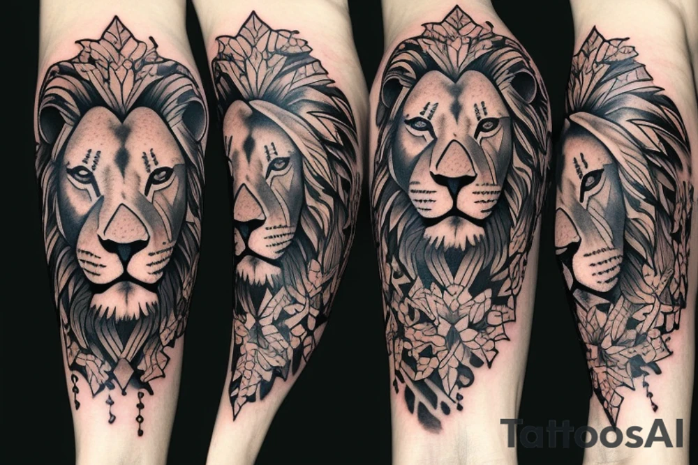 Aces lion tattoo idea