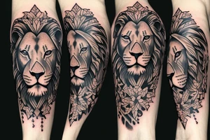 Aces lion tattoo idea