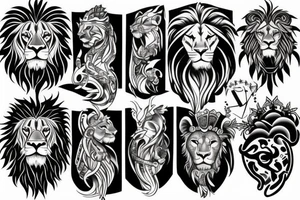 Aces lion tattoo idea