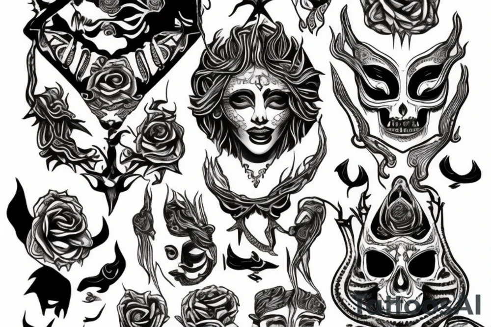 Medusas face tattoo idea