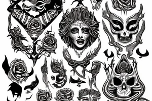 Medusas face tattoo idea