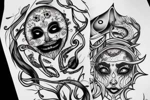Medusas face tattoo idea
