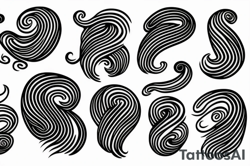 wave with M tattoo idea