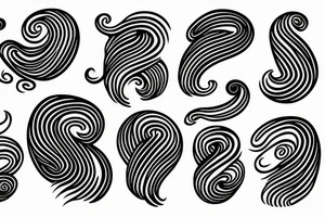 wave with M tattoo idea
