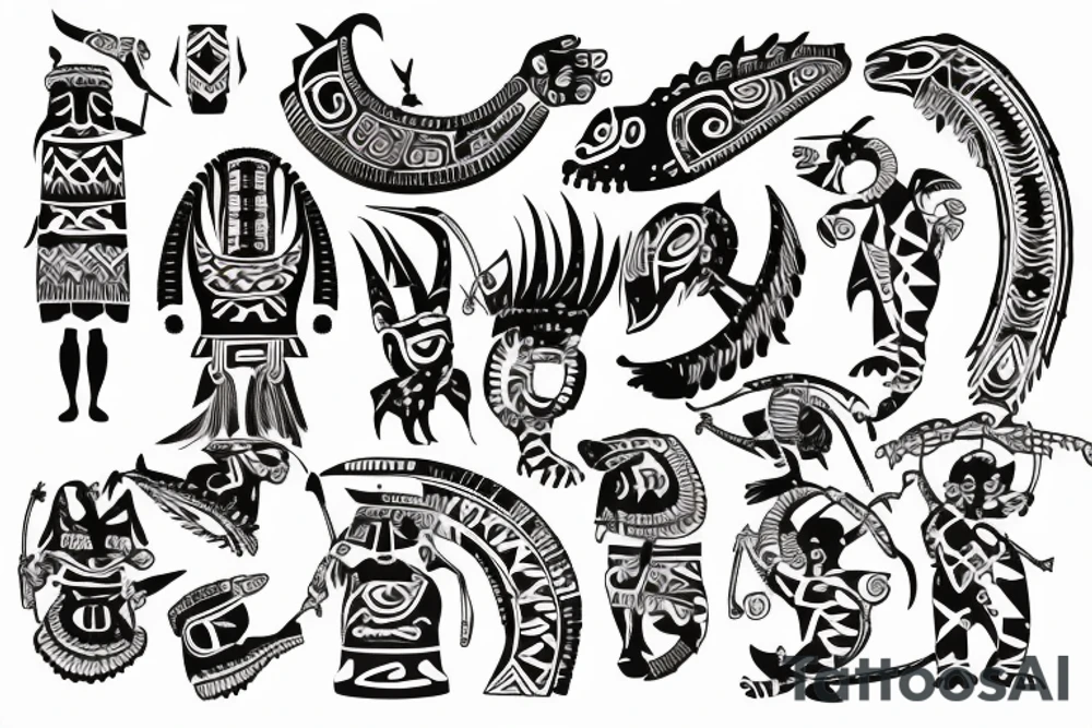 Tribal band with alligator tattoo idea