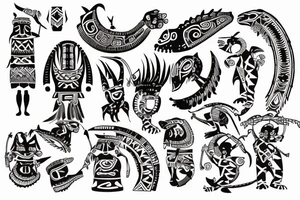 Tribal band with alligator tattoo idea