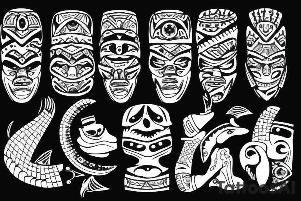 Tribal band with alligator tattoo idea