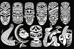 Tribal band with alligator tattoo idea
