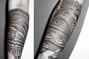 Tribal armband with alligator tattoo idea