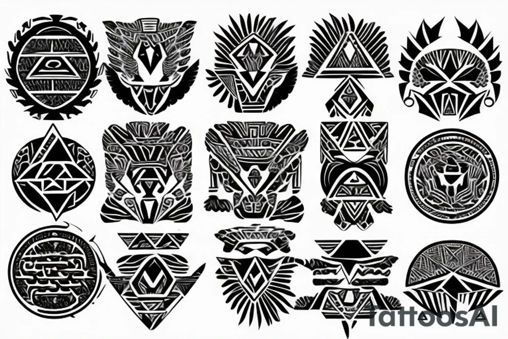 aztec phoenix tattoo idea