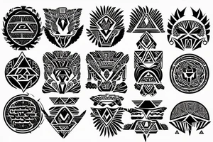 aztec phoenix tattoo idea