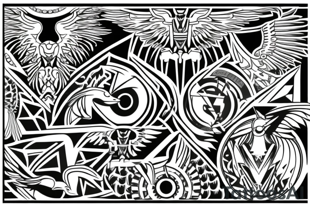 aztec phoenix tattoo idea