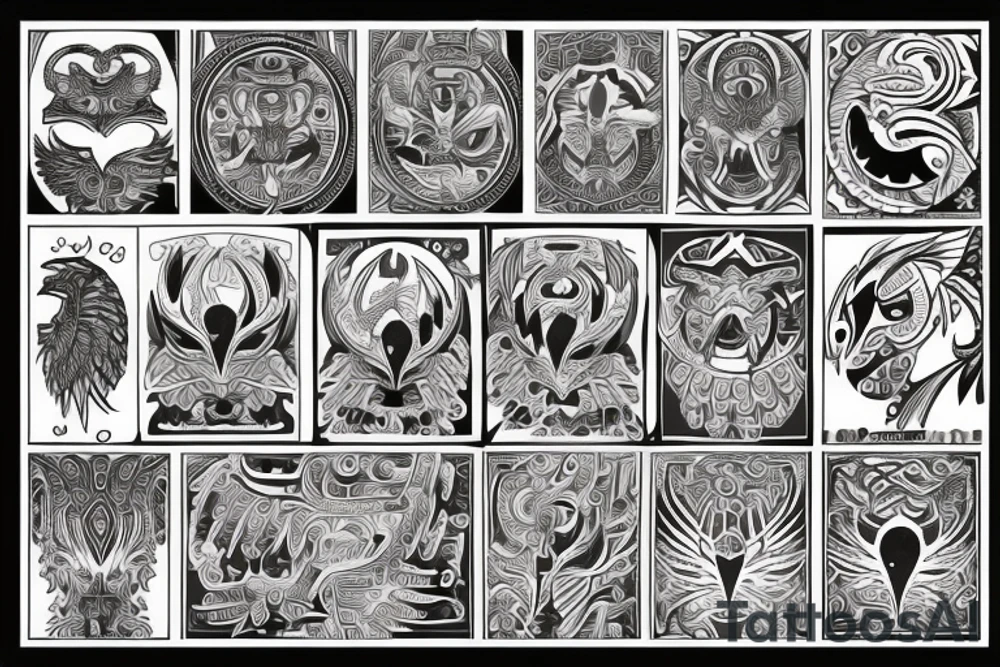 aztec phoenix tattoo idea