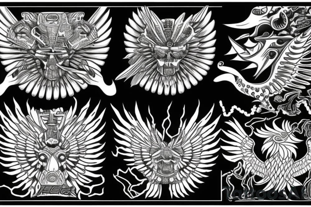 aztec phoenix tattoo idea