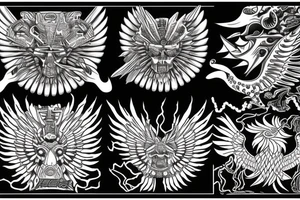 aztec phoenix tattoo idea