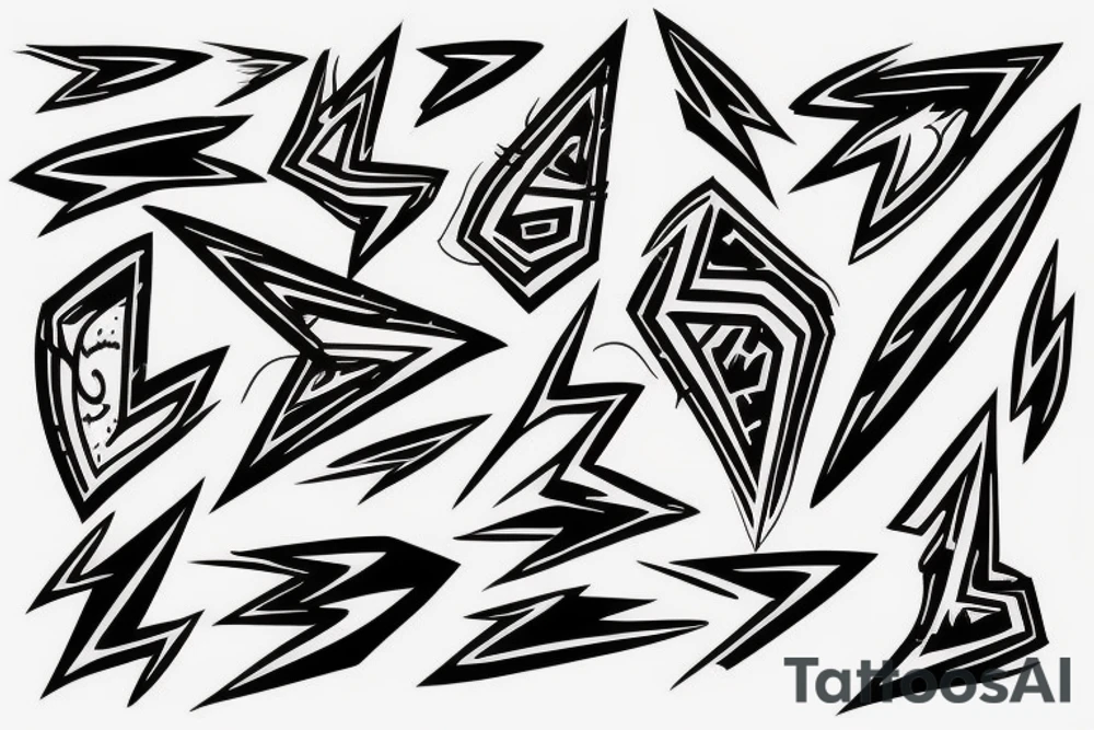 lightning strike tattoo idea