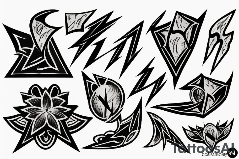 lightning strike tattoo idea