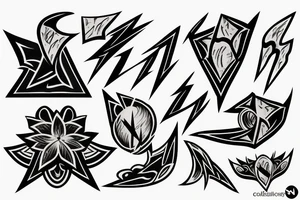 lightning strike tattoo idea