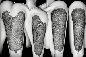 vase that is pouring water with lightning tattoo idea
