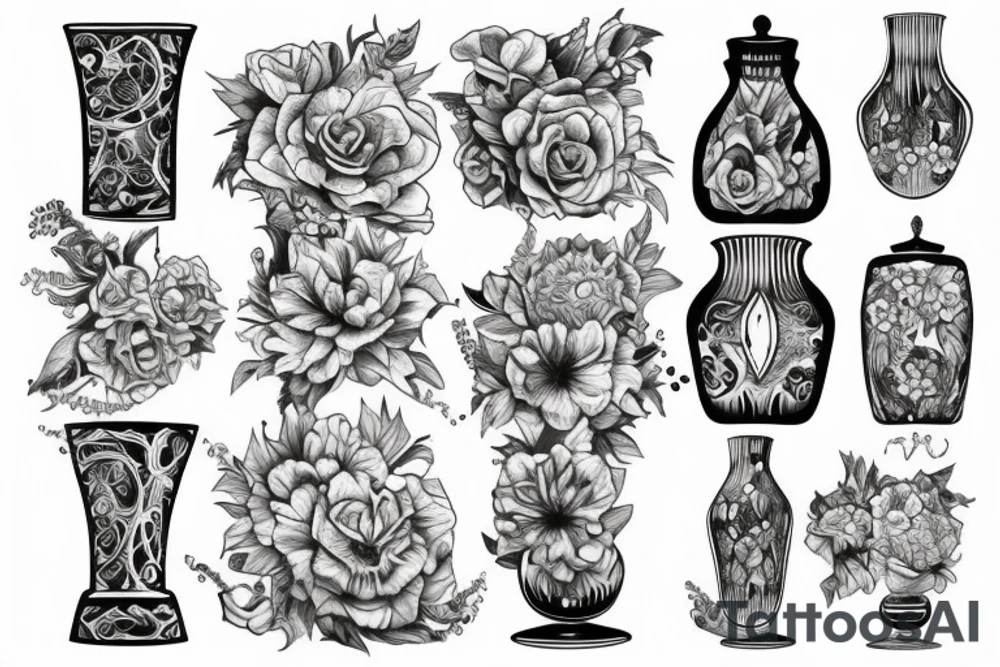 A Vase that is losing water tattoo idea