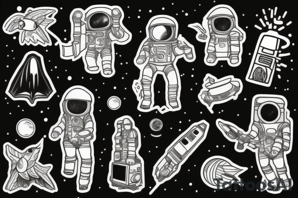 astronaut tattoo idea