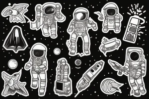 astronaut tattoo idea