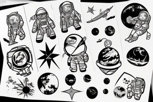 astronaut tattoo idea
