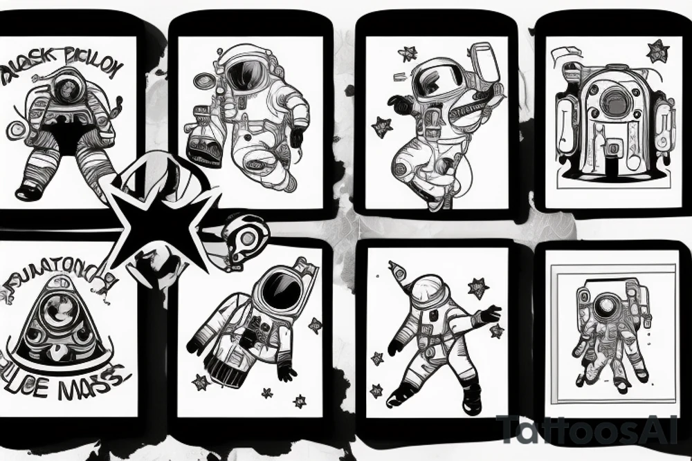 astronaut tattoo idea