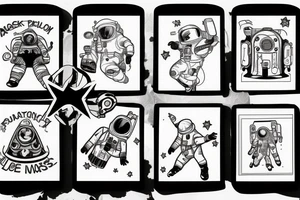 astronaut tattoo idea