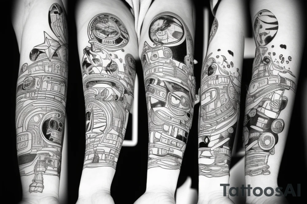 astronaut tattoo idea