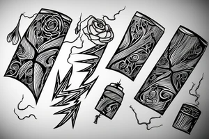 water vase lightning tattoo idea