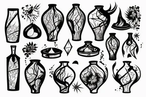 water vase lightning tattoo idea