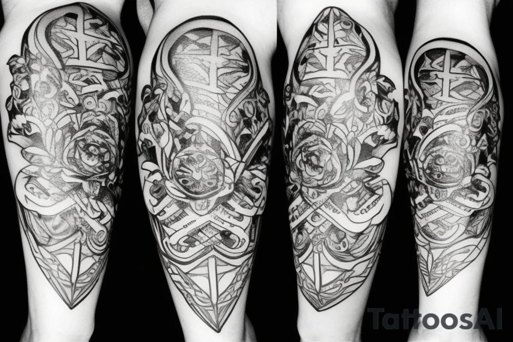 above the knee tattoo idea