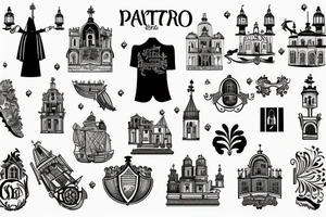 Portugal with name of the city Abrunhosa a Velha inside tattoo idea
