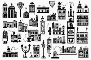 Outline of Portugal with name of the city Abrunhosa a Velha inside tattoo idea