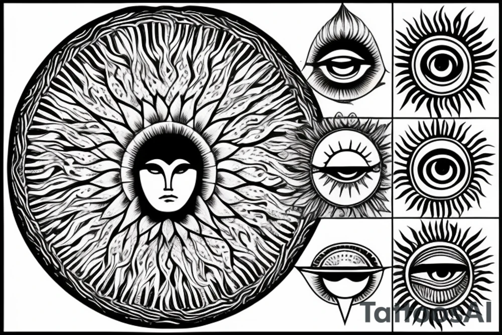 Third Eye Sun tattoo idea