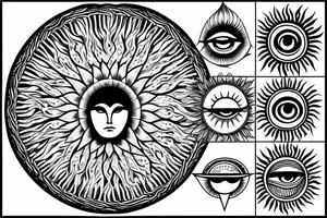 Third Eye Sun tattoo idea