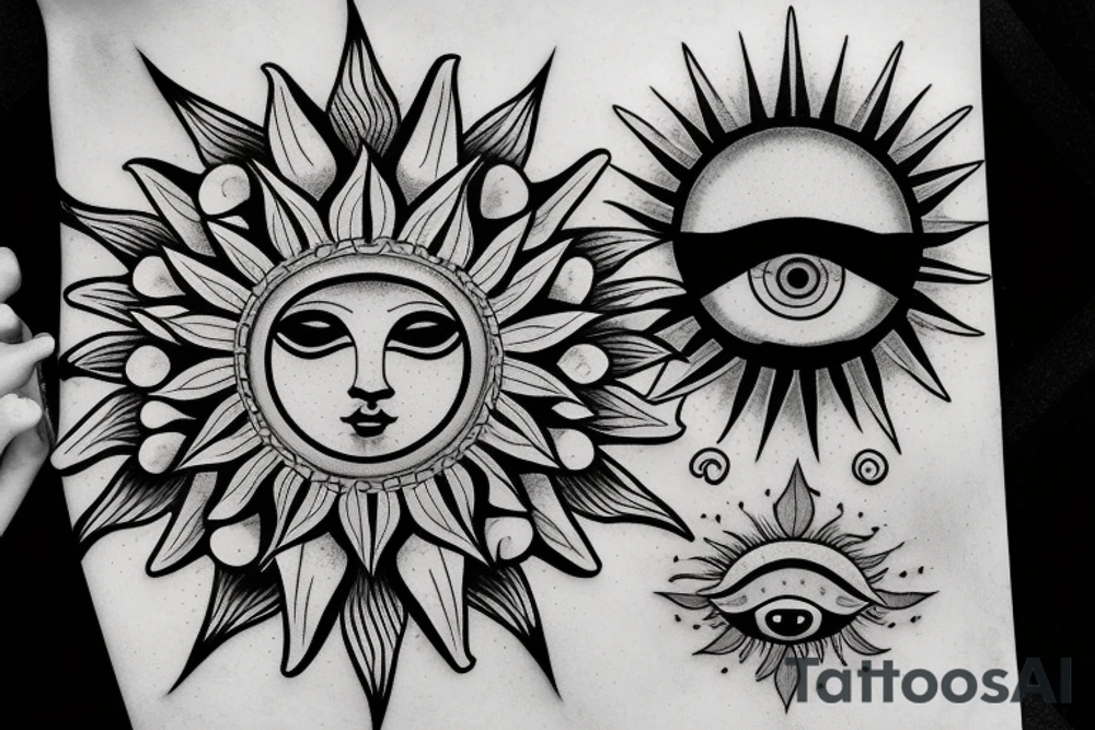 Third Eye Sun tattoo idea